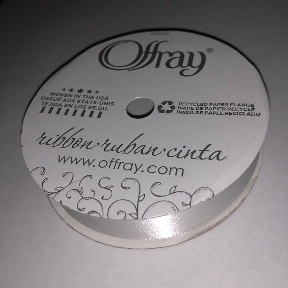 Offray White Ribbon